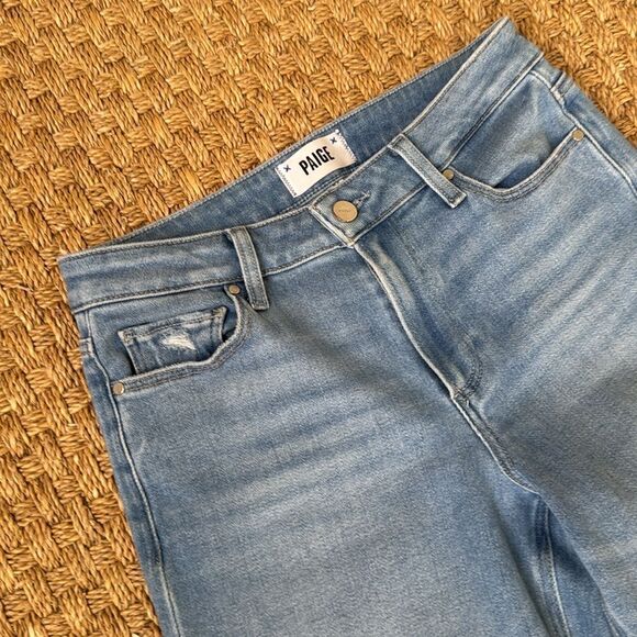 Great Condition Nellie Wide Leg Cropped Jean With Raw Hem By PAIGE - Picture 5 of 9